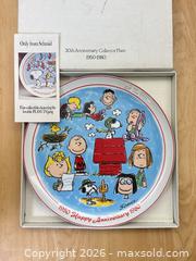 MaxSold Auction: Vintage Peanuts 30 year anniversary plate in original box - Vallejo (California, USA) SELLER MANAGED Estate Sale Online Auction - Georgia Street
