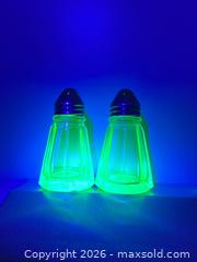 MaxSold Auction: Vintage uranium glass salt and pepper shakers - Vallejo (California, USA) SELLER MANAGED Estate Sale Online Auction - Georgia Street