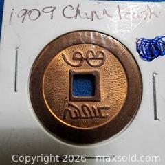 MaxSold Auction: 1909 Chinese leash Coin  - Leeds And The Thousand Islands (Ontario, Canada) SELLER MANAGED Downsizing Online Auction - Prince Street