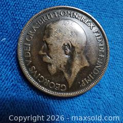 MaxSold Auction: 1912 UK Half Pennie  - Leeds And The Thousand Islands (Ontario, Canada) SELLER MANAGED Downsizing Online Auction - Prince Street