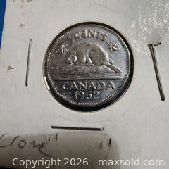 MaxSold Auction: 1952 Canadian five cent coin. - Leeds And The Thousand Islands (Ontario, Canada) SELLER MANAGED Downsizing Online Auction - Prince Street