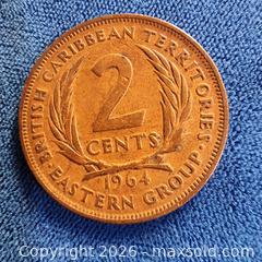 MaxSold Auction: 1964, 2 Cent caribbean coin - Leeds And The Thousand Islands (Ontario, Canada) SELLER MANAGED Downsizing Online Auction - Prince Street