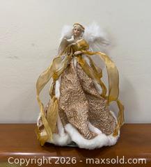 MaxSold Auction: Vintage Beautiful Porcelain Angel Tree Topper, Gold Dress, Adorned In Gold Beads & More - Sunnyvale (California, USA) SELLER MANAGED Estate Sale Online Auction -  Floyd Avenue