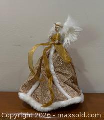 MaxSold Auction: Vintage Beautiful Porcelain Angel Tree Topper, Gold Dress, Adorned In Gold Beads & More - Sunnyvale (California, USA) SELLER MANAGED Estate Sale Online Auction -  Floyd Avenue