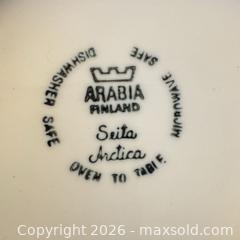 MaxSold Auction: Arabia Arctica (Seita) White Porcelain Dinnerware Set (made in Finland) - Vancouver (British Columbia, Canada) SELLER MANAGED Downsizing Online Auction - Ortona Crescent