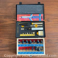 MaxSold Auction: Butane Soldering Iron Kit with Assorted Carbide Router Bits - Vancouver (British Columbia, Canada) SELLER MANAGED Downsizing Online Auction - Ortona Crescent