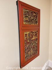 MaxSold Auction: Carved Gilded Wooden Two-Panel Wall Relief, 33 x 18.5" - Vancouver (British Columbia, Canada) SELLER MANAGED Downsizing Online Auction - Ortona Crescent