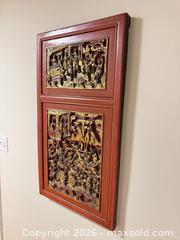 MaxSold Auction: Carved Gilded Wooden Two-Panel Wall Relief, 33 x 18.5" - Vancouver (British Columbia, Canada) SELLER MANAGED Downsizing Online Auction - Ortona Crescent