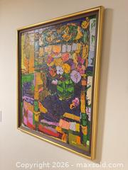 MaxSold Auction: Framed 1972 Floral Oil Painting, Signed (illegible "Jean 72"), 26 x 32 in - Vancouver (British Columbia, Canada) SELLER MANAGED Downsizing Online Auction - Ortona Crescent