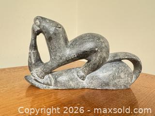 MaxSold Auction: Soapstone Otter Sculpture with Fish — Inuit Style - Vancouver (British Columbia, Canada) SELLER MANAGED Downsizing Online Auction - Ortona Crescent