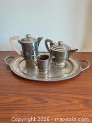 MaxSold Auction: Vintage Sheffield Silverplated 4-Piece Tea & Coffee Set - Vancouver (British Columbia, Canada) SELLER MANAGED Downsizing Online Auction - Ortona Crescent