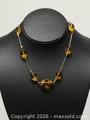 MaxSold Auction: Amber Glass Gold Filled Collar Necklace - Saanich (British Columbia, Canada) PARTNER MANAGED Reseller Online Auction - Old West Saanich Road