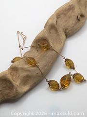 MaxSold Auction: Amber Glass Gold Filled Collar Necklace - Saanich (British Columbia, Canada) PARTNER MANAGED Reseller Online Auction - Old West Saanich Road