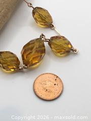 MaxSold Auction: Amber Glass Gold Filled Collar Necklace - Saanich (British Columbia, Canada) PARTNER MANAGED Reseller Online Auction - Old West Saanich Road