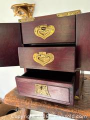 MaxSold Auction: Antique Chinese Rosewood Brass Hinged Jewellery Box - Saanich (British Columbia, Canada) PARTNER MANAGED Reseller Online Auction - Old West Saanich Road