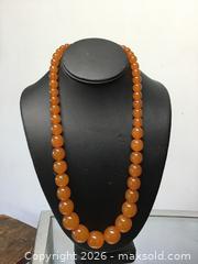 MaxSold Auction: Pressed Amber Beaded Necklace - Saanich (British Columbia, Canada) PARTNER MANAGED Reseller Online Auction - Old West Saanich Road