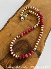 MaxSold Auction: Ruby And Pearl Beaded Necklace Sterling Silver - Saanich (British Columbia, Canada) PARTNER MANAGED Reseller Online Auction - Old West Saanich Road