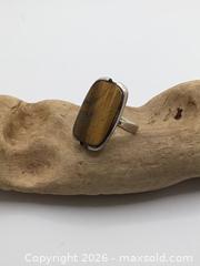 MaxSold Auction: Sterling Silver Tigers Eye Modernist Style Ring - Saanich (British Columbia, Canada) PARTNER MANAGED Reseller Online Auction - Old West Saanich Road