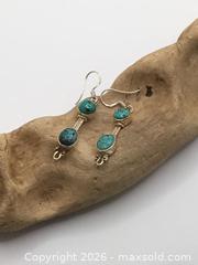MaxSold Auction: Sterling Silver Turquoise Drop Earrings - Saanich (British Columbia, Canada) PARTNER MANAGED Reseller Online Auction - Old West Saanich Road