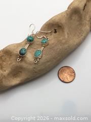 MaxSold Auction: Sterling Silver Turquoise Drop Earrings - Saanich (British Columbia, Canada) PARTNER MANAGED Reseller Online Auction - Old West Saanich Road