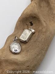 MaxSold Auction: Two Vintage Sterling Silver Miniature Lockets - Saanich (British Columbia, Canada) PARTNER MANAGED Reseller Online Auction - Old West Saanich Road