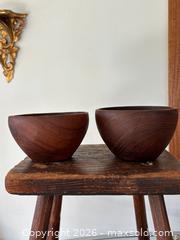 MaxSold Auction: Two Vintage Teak Bowls  - Saanich (British Columbia, Canada) PARTNER MANAGED Reseller Online Auction - Old West Saanich Road