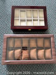MaxSold Auction: Two Watch/Bracelet Display Lidded Boxes  - Saanich (British Columbia, Canada) PARTNER MANAGED Reseller Online Auction - Old West Saanich Road