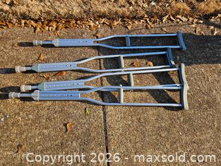 MaxSold Auction: Adjustable Aluminum Underarm Crutches, 4 Total (2 Pairs) - Virginia Beach (Virginia, USA) SELLER MANAGED Downsizing Online Auction - Beachview Drive