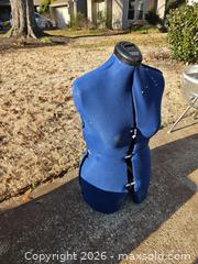 MaxSold Auction: Adjustable Female Dress Form Mannequin Torso, Royal Blue - Virginia Beach (Virginia, USA) SELLER MANAGED Downsizing Online Auction - Beachview Drive