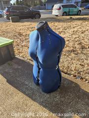 MaxSold Auction: Adjustable Female Dress Form Mannequin Torso, Royal Blue - Virginia Beach (Virginia, USA) SELLER MANAGED Downsizing Online Auction - Beachview Drive