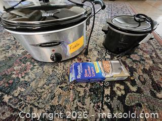 MaxSold Auction: Lot of 2 Electric Slow Cookers – Hamilton Beach & Toastmaster - Virginia Beach (Virginia, USA) SELLER MANAGED Downsizing Online Auction - Beachview Drive