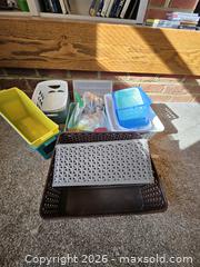 MaxSold Auction: Lot of Plastic Storage Bins and Baskets, Assorted Sizes - Virginia Beach (Virginia, USA) SELLER MANAGED Downsizing Online Auction - Beachview Drive
