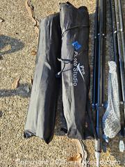 MaxSold Auction: Pro Photo Studio Folding Photography Light Stands, Black (2) - Virginia Beach (Virginia, USA) SELLER MANAGED Downsizing Online Auction - Beachview Drive