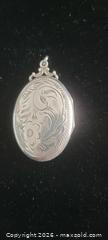 MaxSold Auction: Sterling Silver Oval Hinged Locket Pendant - Toronto Ontario, Canada) SELLER MANAGED Downsizing Online Auction - Islington Avenue 