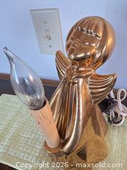 MaxSold Auction: Glazed Ceramic Angel Table Lamp with Metallic Gold Finish - Burnaby (British Columbia, Canada) PARTNER MANAGED Estate Sale Online Auction - Cardston Court (CONDO)