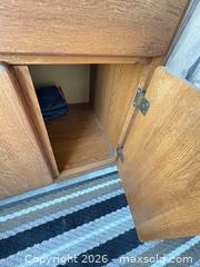 MaxSold Auction: Palliser Oak-Veneer Tall Storage Cabinet with Lower Cupboard - Burnaby (British Columbia, Canada) PARTNER MANAGED Estate Sale Online Auction - Cardston Court (CONDO)