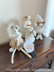 MaxSold Auction: Set of 3 Holiday Tabletop Plush Figures (Mouse, Snowman, Angel) - Burnaby (British Columbia, Canada) PARTNER MANAGED Estate Sale Online Auction - Cardston Court (CONDO)