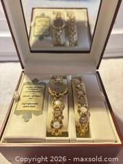 MaxSold Auction: Armitron Mother of Pearl Watch and Bracelet Set - Hiram (Georgia, USA) SELLER MANAGED Reseller Online Auction - Hiram Acworth Highway (STORAGE)