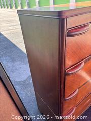 MaxSold Auction: Art Deco Waterfall Highboy Dresser - Hiram (Georgia, USA) SELLER MANAGED Reseller Online Auction - Hiram Acworth Highway (STORAGE)
