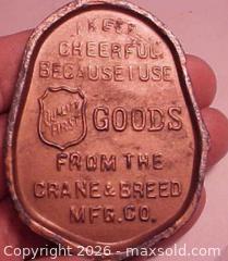 MaxSold Auction: CRANE & BREED HAPPY FACE ADVERTISING PAPERWEIGHT "I KEEP CHEERFUL" - Hiram (Georgia, USA) SELLER MANAGED Reseller Online Auction - Hiram Acworth Highway (STORAGE)