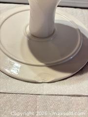 MaxSold Auction: Crate & Barrel Tapered White Cake Stand - Hiram (Georgia, USA) SELLER MANAGED Reseller Online Auction - Hiram Acworth Highway (STORAGE)