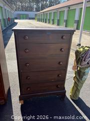 MaxSold Auction: French & Heald Five Drawer Chest - Hiram (Georgia, USA) SELLER MANAGED Reseller Online Auction - Hiram Acworth Highway (STORAGE)