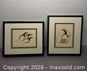MaxSold Auction: Framed Print by Clemence Wescoupe — Birds / Abstract - New Westminster (British Columbia, Canada) SELLER MANAGED Downsizing Online Auction -  Hamilton Street