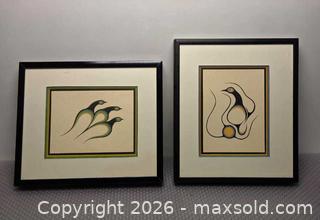 MaxSold Auction: Framed Print by Clemence Wescoupe — Birds / Abstract - New Westminster (British Columbia, Canada) SELLER MANAGED Downsizing Online Auction -  Hamilton Street