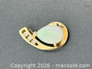 MaxSold Auction: 10k Gold Diamond & Opal Pendant 1.52 Grams - Esquimalt (British Columbia, Canada) PARTNER MANAGED Estate Sale Online Auction - Lampson Street