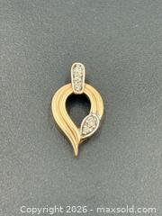 MaxSold Auction: 10k Gold & Diamond Pendant 1.2 Grams - Esquimalt (British Columbia, Canada) PARTNER MANAGED Estate Sale Online Auction - Lampson Street