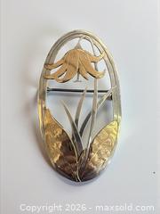 MaxSold Auction: 14k Gold and Sterling Silver Floral Brooch Pin - Esquimalt (British Columbia, Canada) PARTNER MANAGED Estate Sale Online Auction - Lampson Street