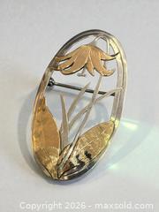 MaxSold Auction: 14k Gold and Sterling Silver Floral Brooch Pin - Esquimalt (British Columbia, Canada) PARTNER MANAGED Estate Sale Online Auction - Lampson Street