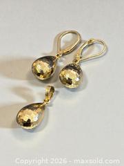 MaxSold Auction: 14k Gold Earrings and Pendant Set 2.36 Grams - Esquimalt (British Columbia, Canada) PARTNER MANAGED Estate Sale Online Auction - Lampson Street