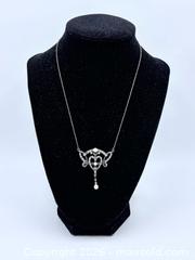 MaxSold Auction: 925 Sterling Silver Art Nouveau Pearl Necklace 14” Length  - Esquimalt (British Columbia, Canada) PARTNER MANAGED Estate Sale Online Auction - Lampson Street